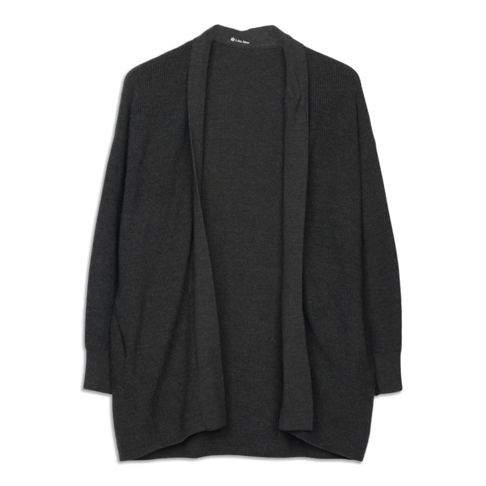 Lululemon Merino Wool Blend Ribbed Long Wrap Cardigan